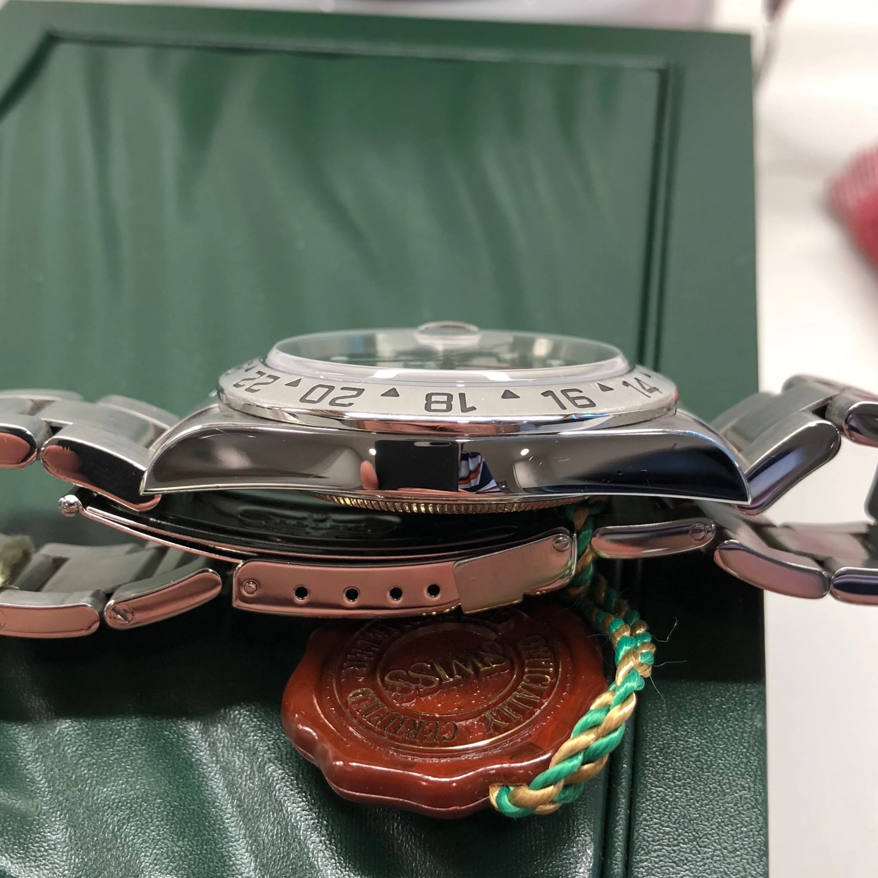 Rolex Explorer II 16570 Stainless Steel GMT Oyster F Serial Wristwatch Box Papers Circa 2003