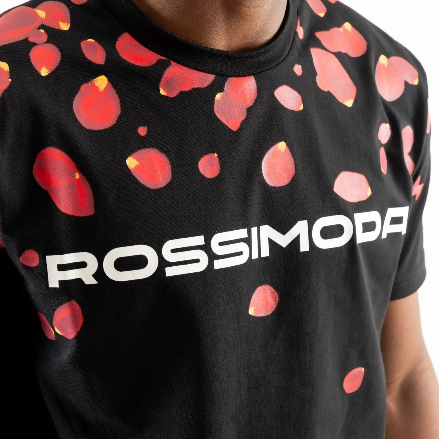 Rossimoda Men's Rose Pebble T Shirt Black