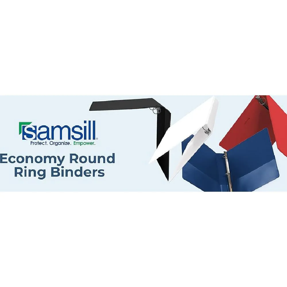 Samsill Econo Jr Bnd View 1" White 6pk