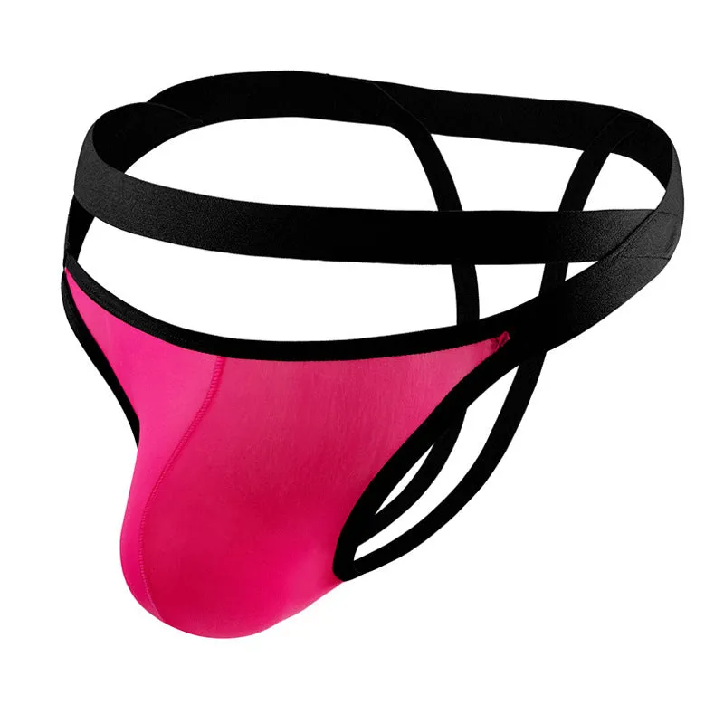Sexy Hollow Ice Silk Men's Thong