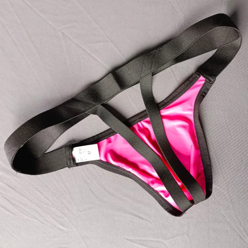 Sexy Hollow Ice Silk Men's Thong
