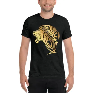Short sleeve tri-blend Lion t-shirt - Charcoal Black