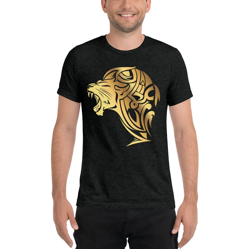 Short sleeve tri-blend Lion t-shirt - Charcoal Black