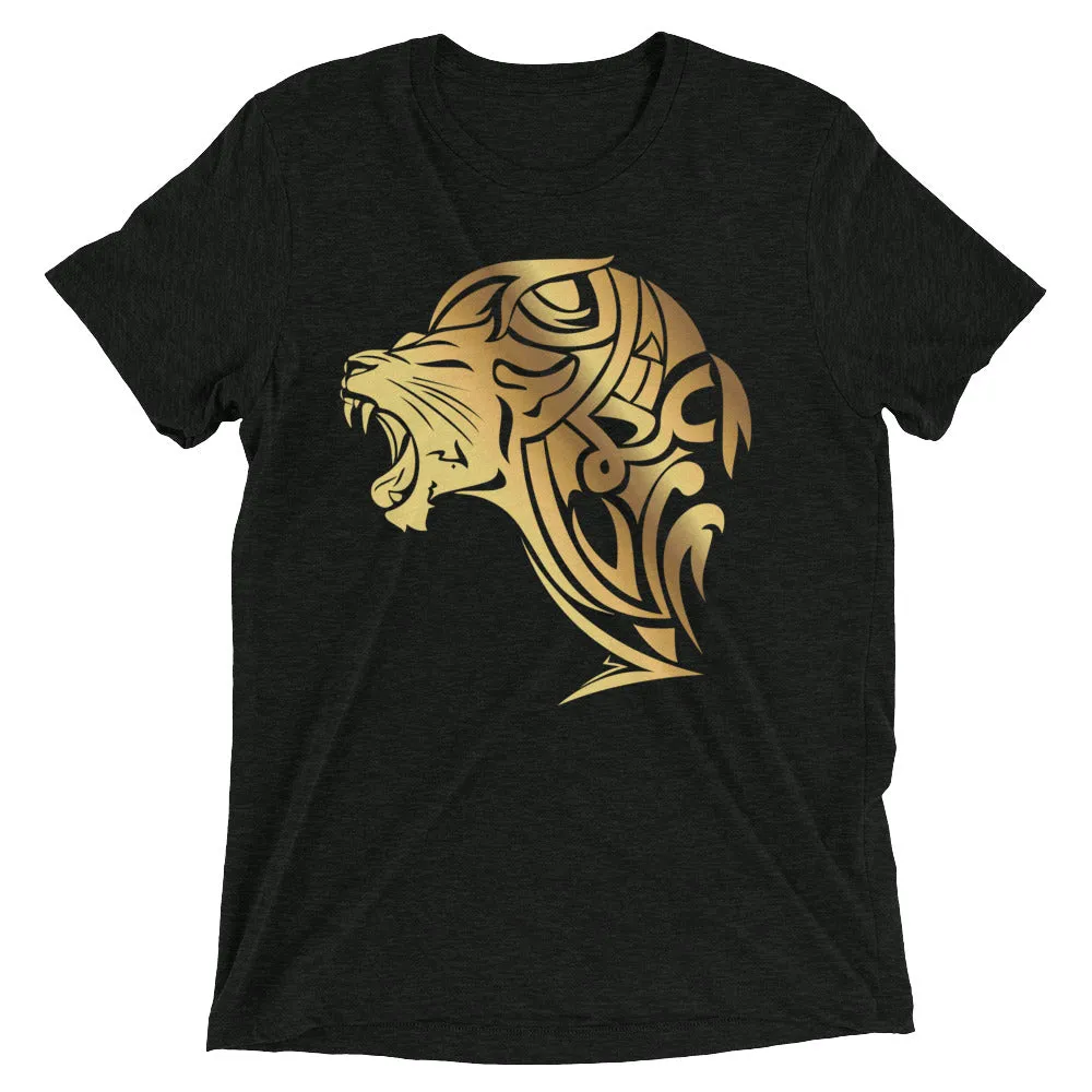 Short sleeve tri-blend Lion t-shirt - Charcoal Black
