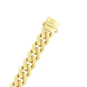 Sincerely, Springer's 14k Yellow Gold 9.5mm Miami Cuban Men's Bracelet