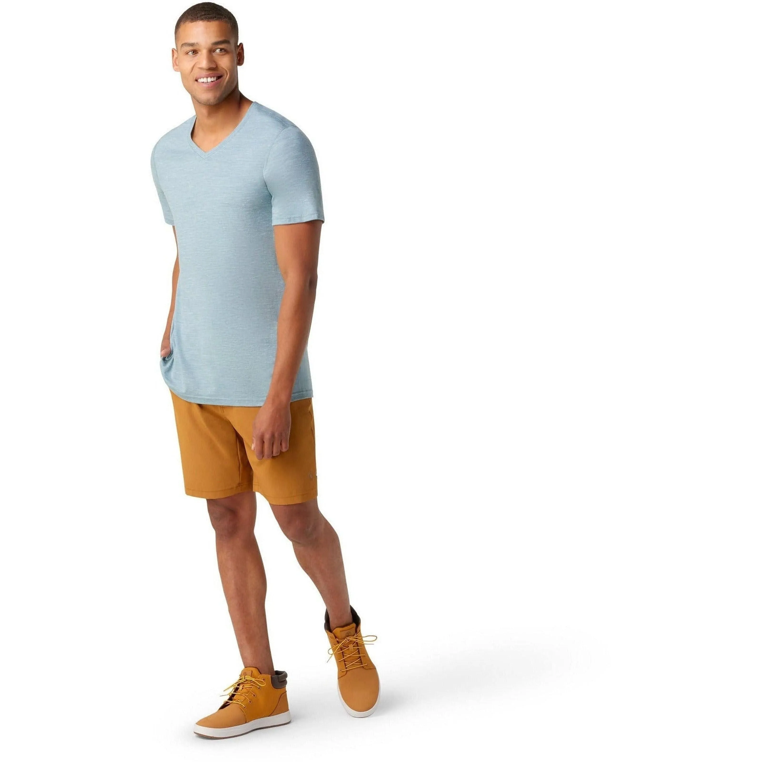 Smartwool Mens Merino Hemp Blend Short-Sleeve V-Neck Tee