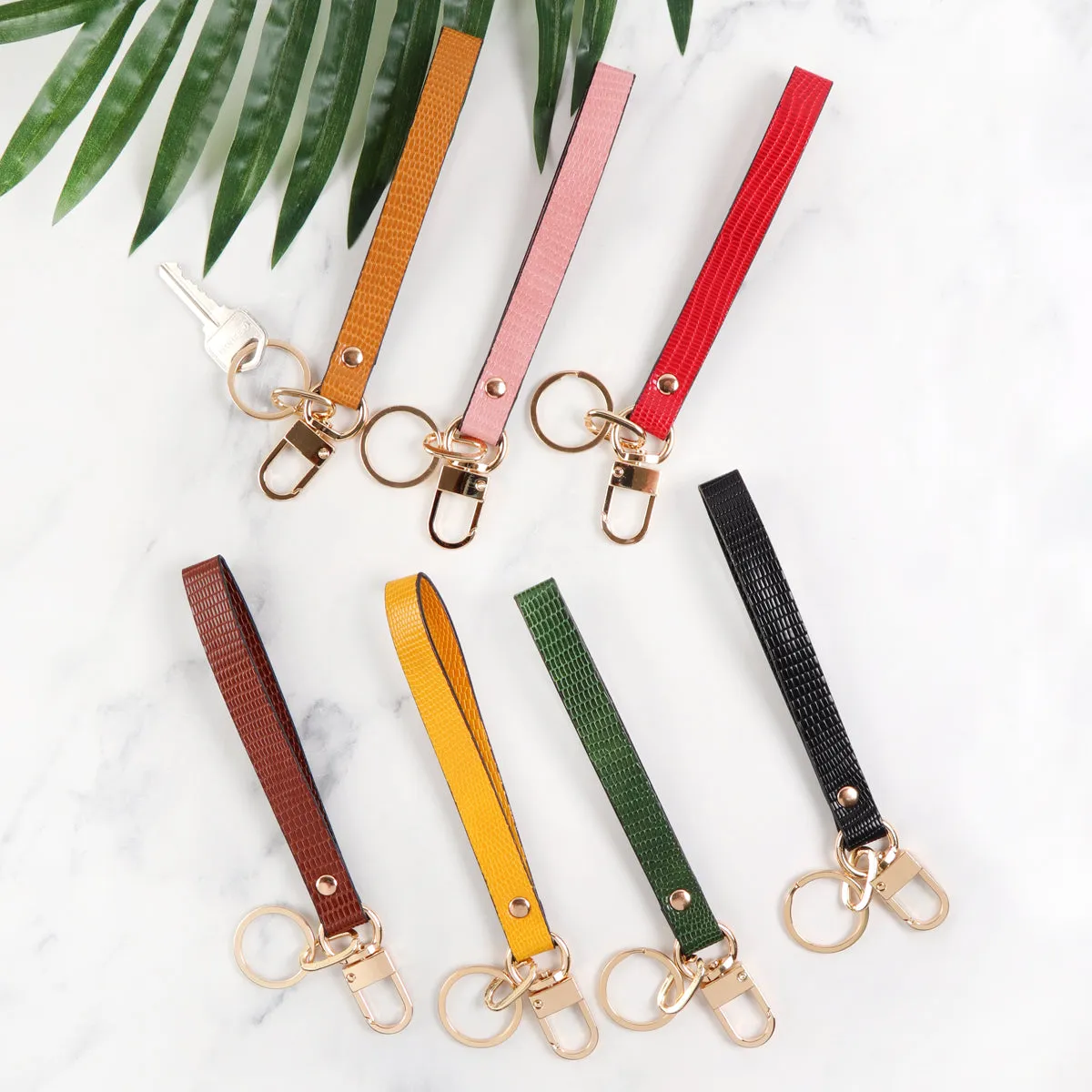 SNAKESKIN LOOP BAND KEYCHAIN