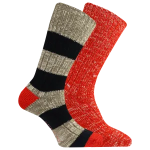 Sperry Men's Cozy Wool Blend Comfort Boot Crew Sock 2 Pair Pack