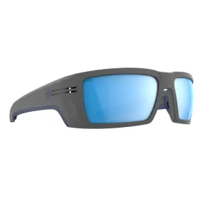 Spy Rebar Men's Sunglasses -  ANSI Matte Gray Happy Boost Polar Ice Blue Mirror