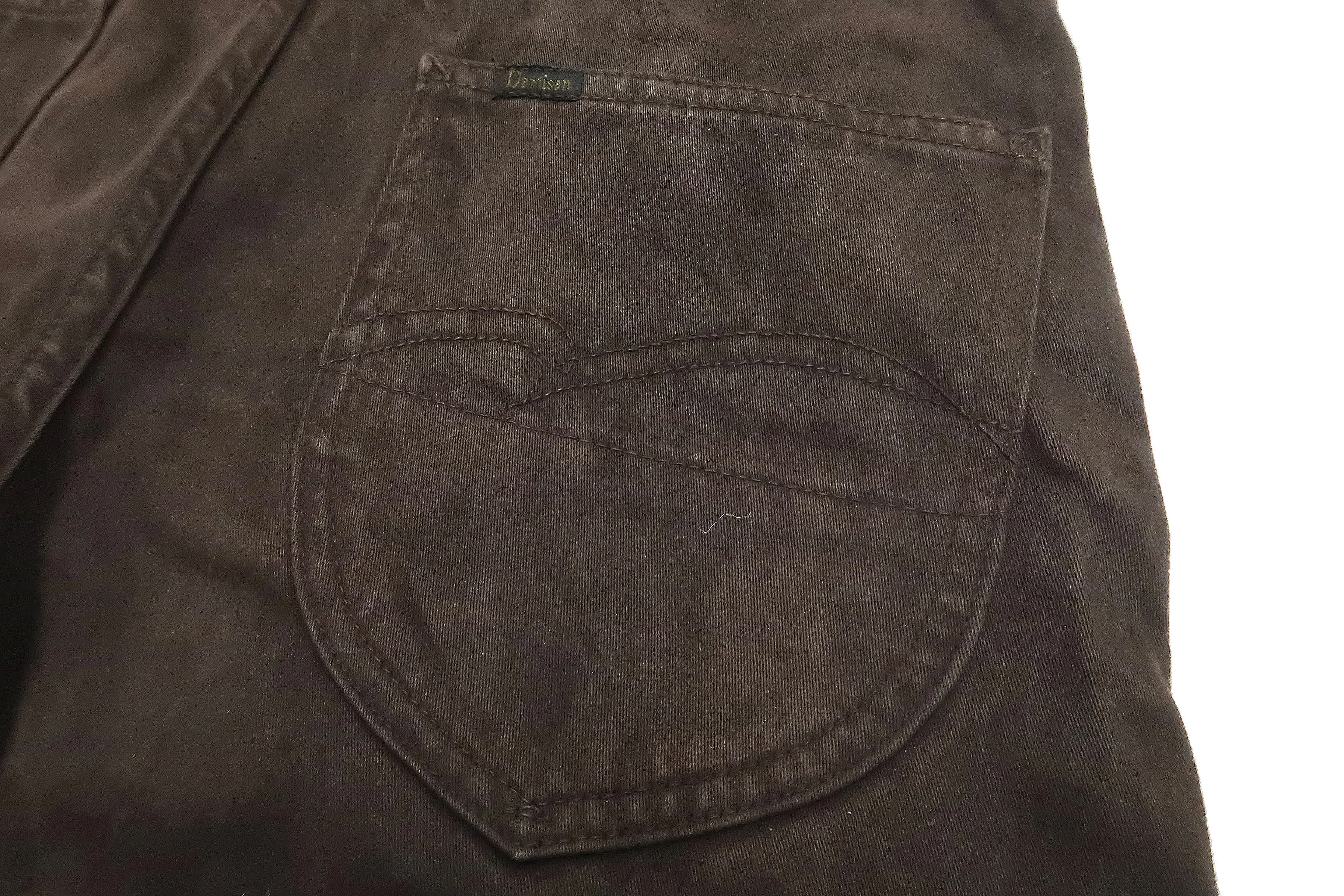 Studio D'artisan Slim Tapered Pants Men's Amami Dorozome EASTERNER Cotton Sateen Jeans with Natural Mud Dye 1852-DORO Drak-Brown