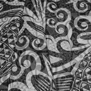 Tapa Honu Charcoal on Grey Speckled