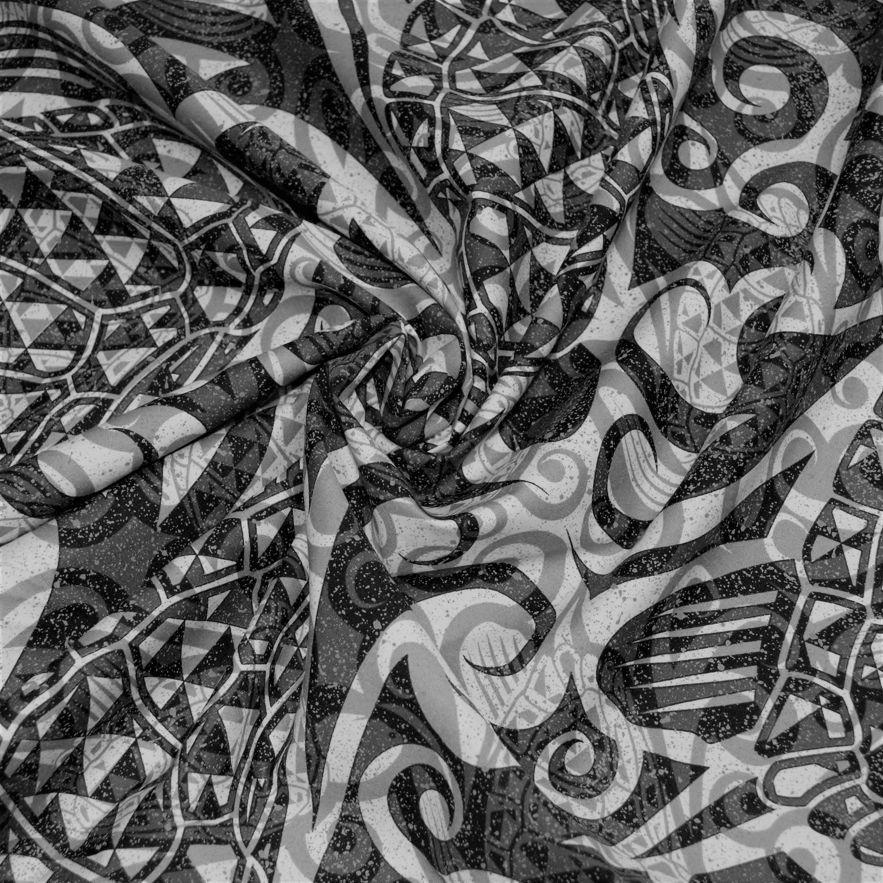 Tapa Honu Charcoal on Grey Speckled