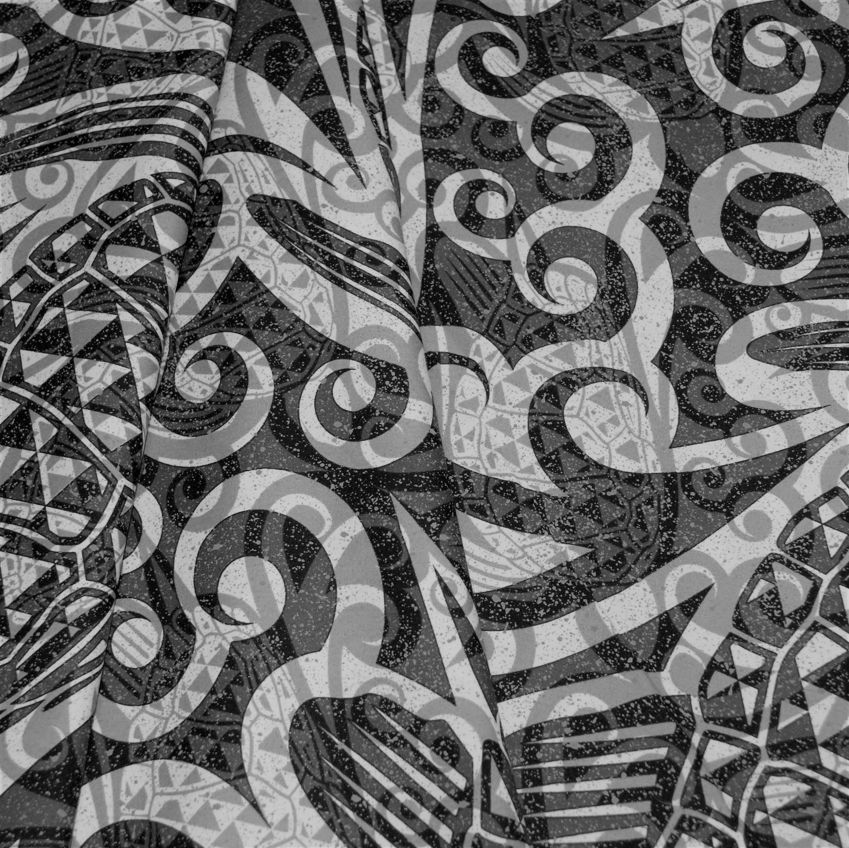 Tapa Honu Charcoal on Grey Speckled