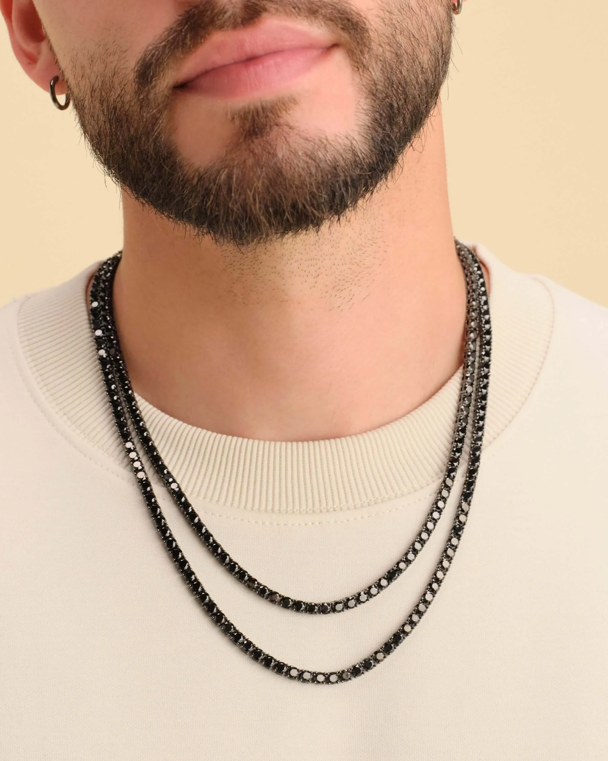 Tennis Chain Stack - Black
