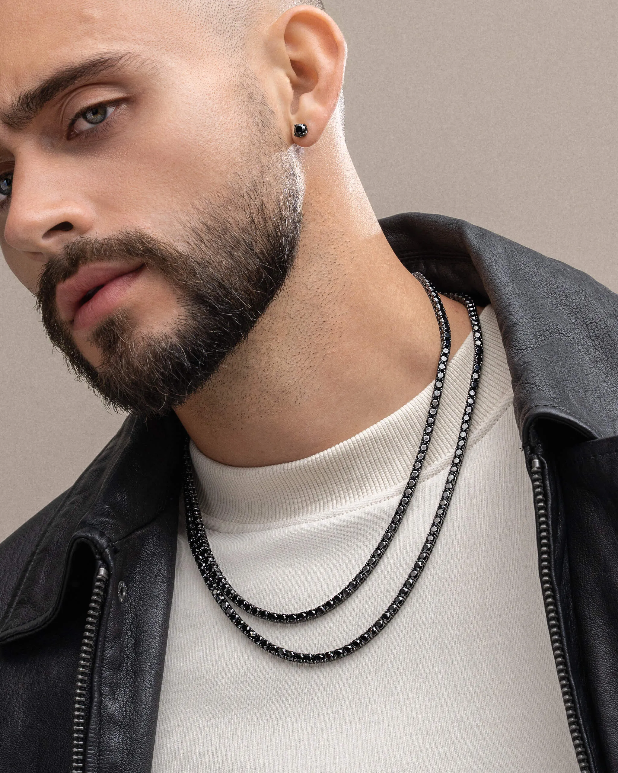 Tennis Chain Stack - Black