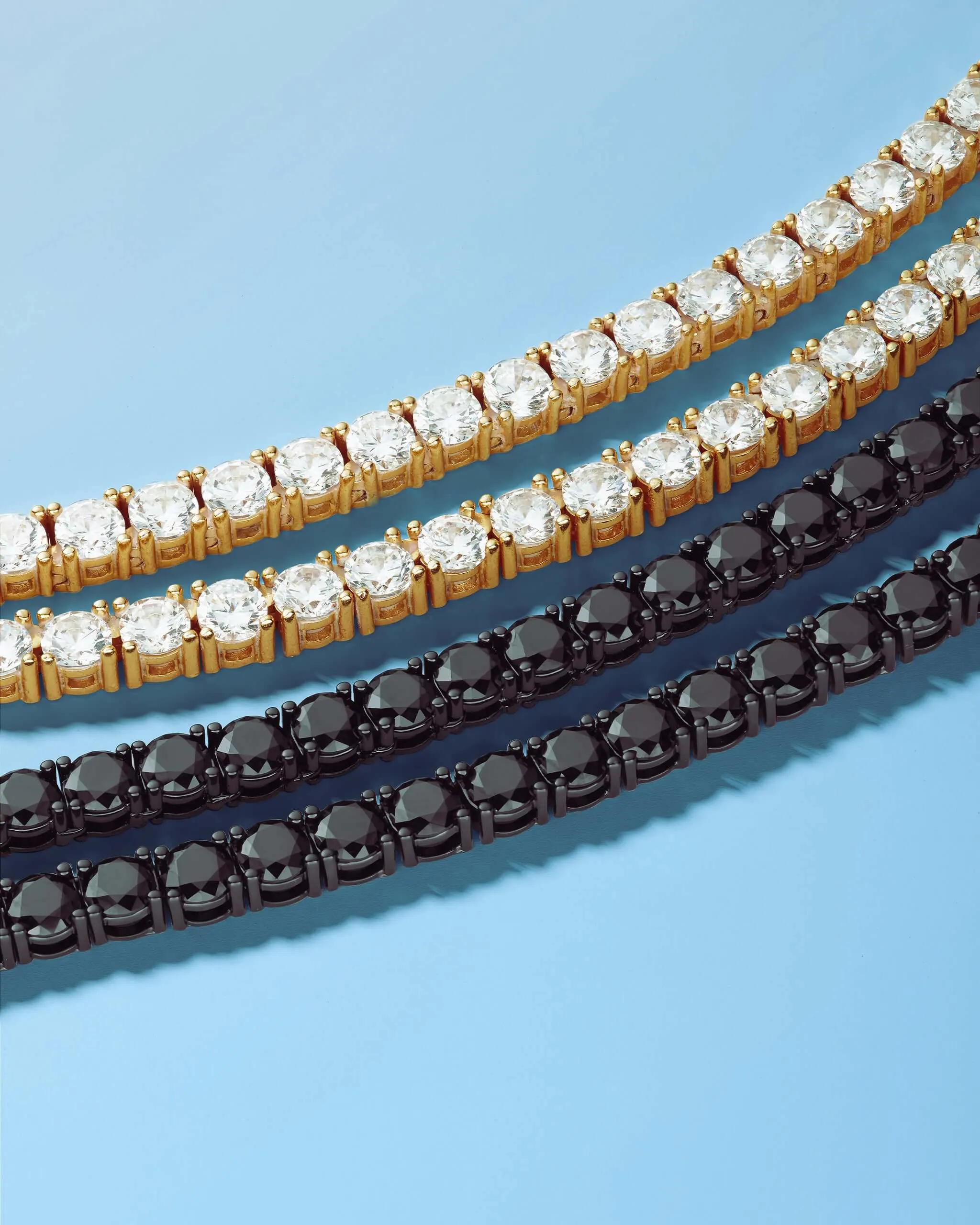 Tennis Chain Stack - Black