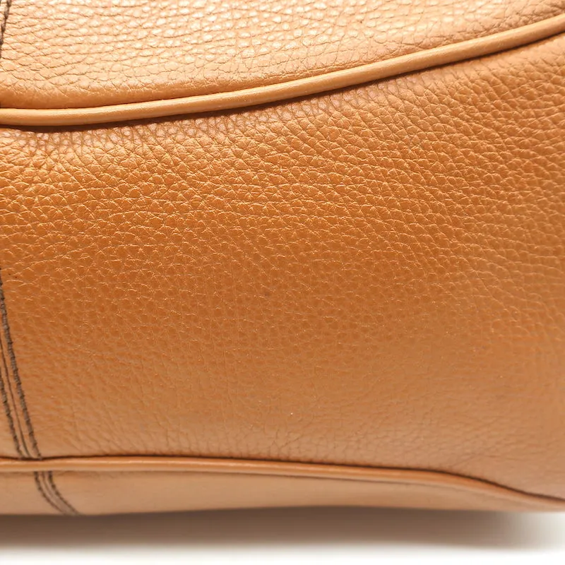 Tod's Buckled Tote Camel Grained Leather Medium Shoulder Bag