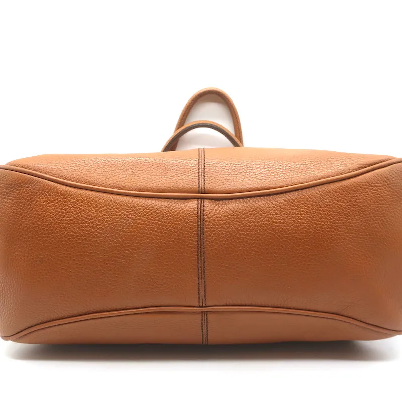 Tod's Buckled Tote Camel Grained Leather Medium Shoulder Bag
