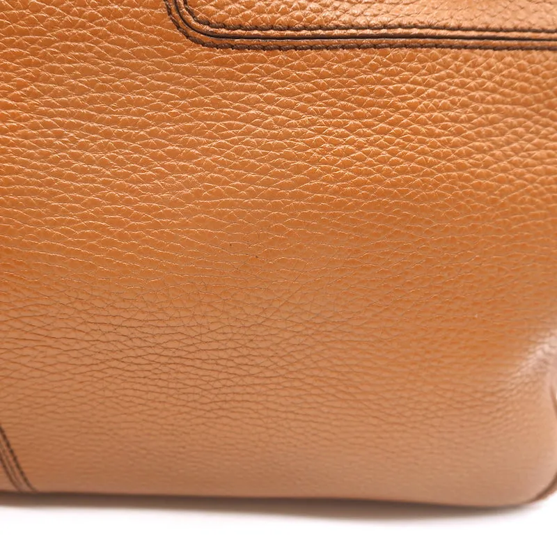 Tod's Buckled Tote Camel Grained Leather Medium Shoulder Bag