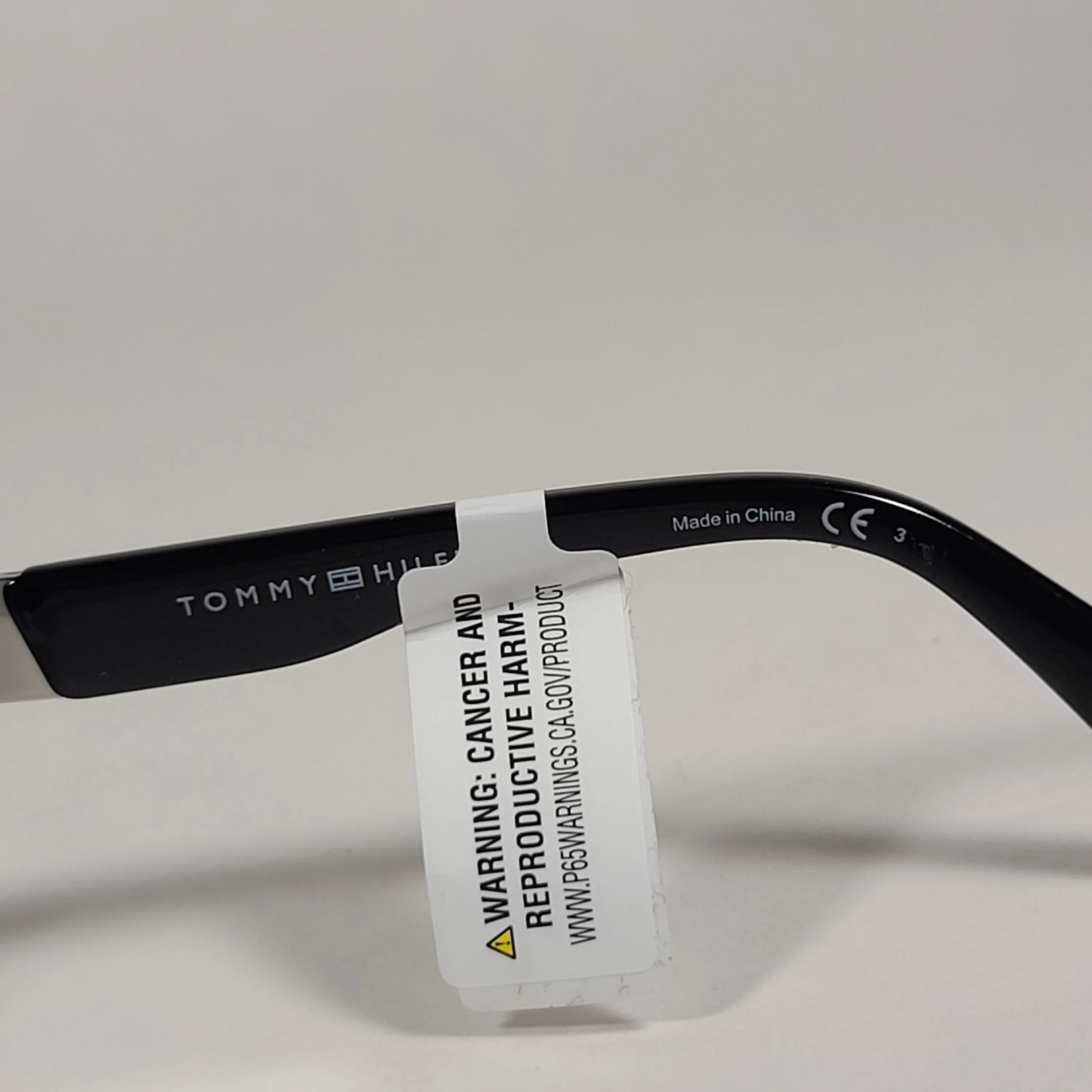 Tommy Hilfiger Brendan Rectangular Sunglasses Silver And Black Frame Blue Gray Lens BRENDAN MM OM435