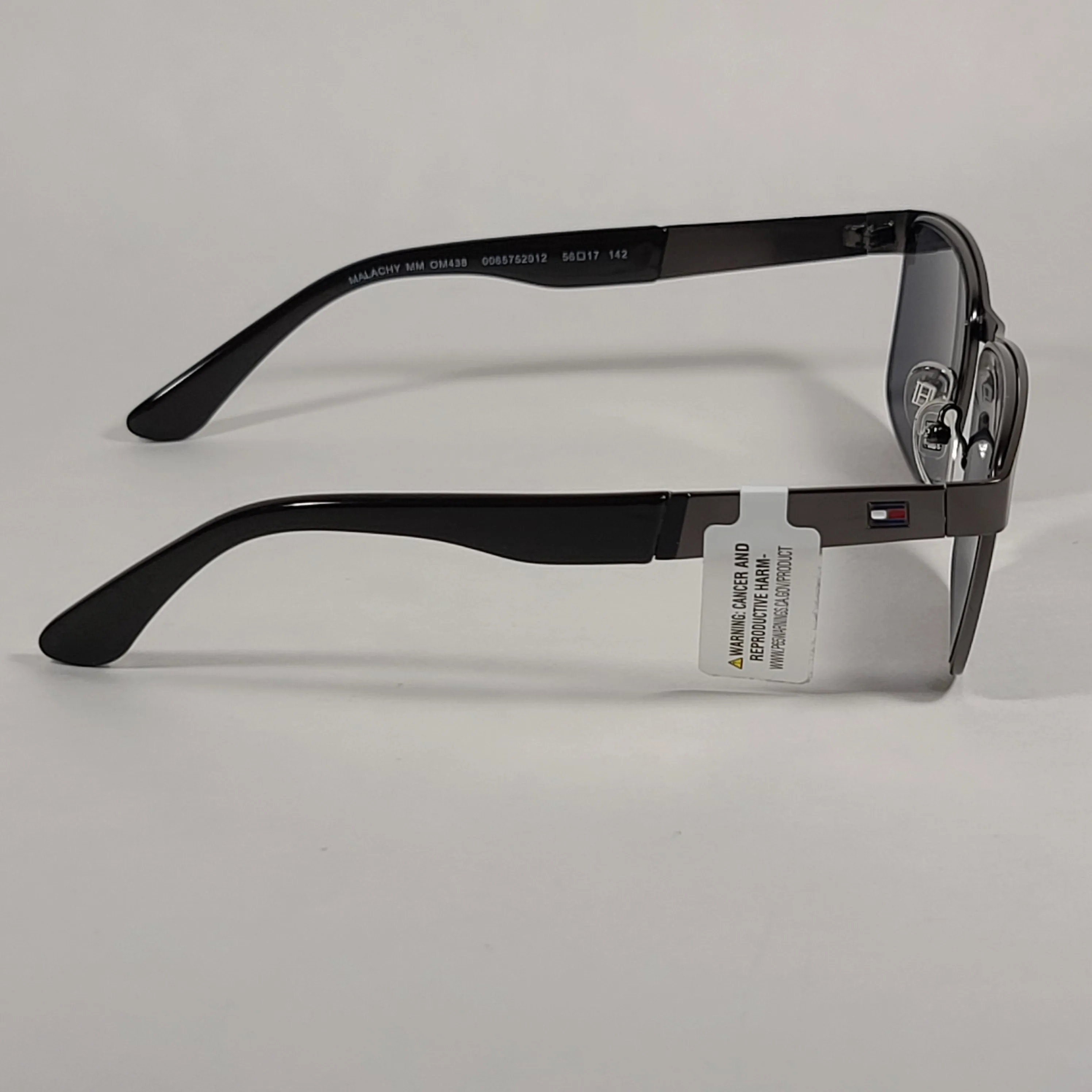 Tommy Hilfiger Malachy Rectangle Sunglasses Gunmetal Gray Frame Gray Lens MALACHY MM OM438