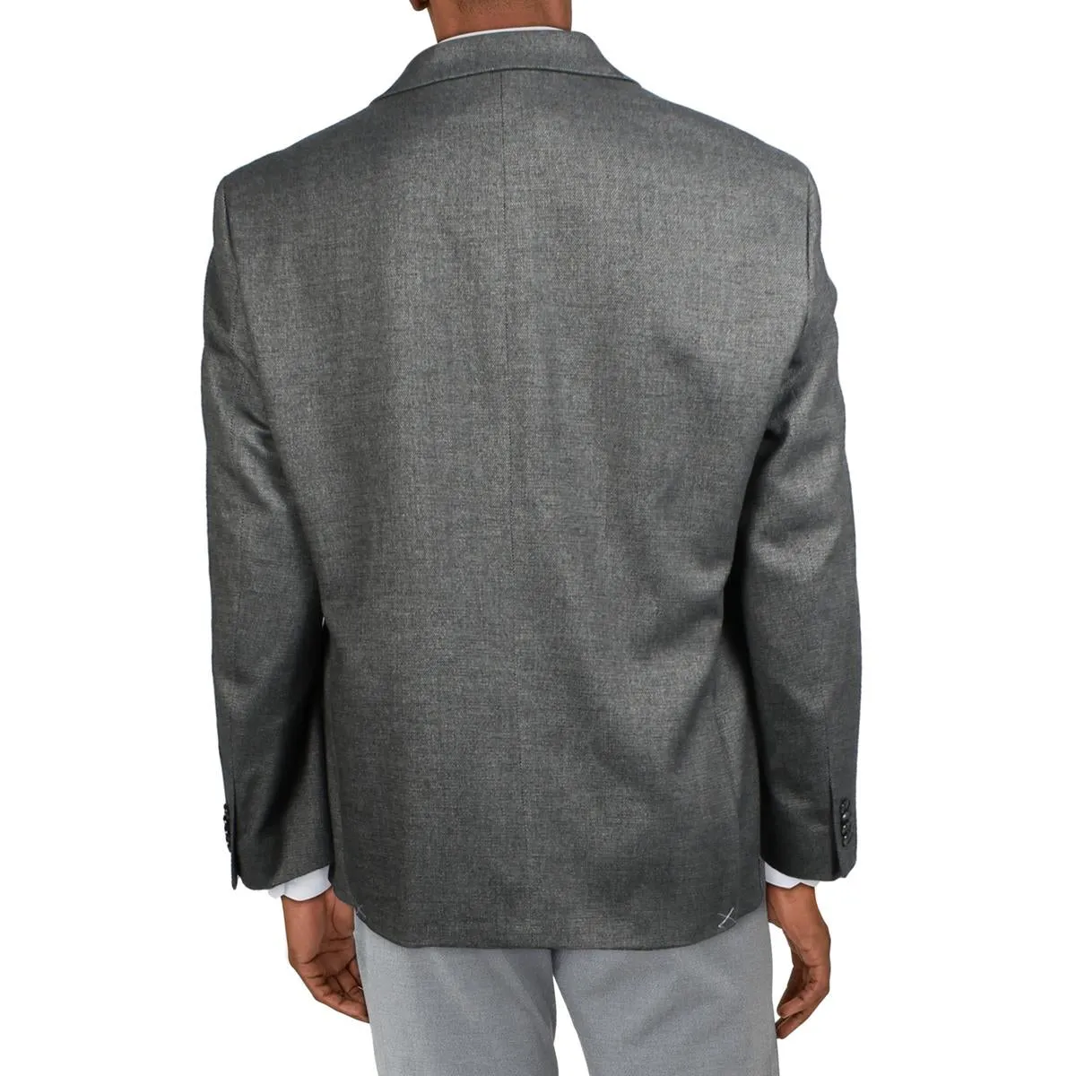 Tommy Hilfiger Mens Heathered  Two-Button Blazer