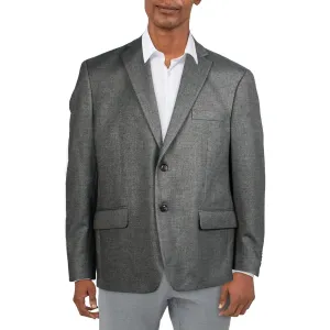 Tommy Hilfiger Mens Heathered  Two-Button Blazer