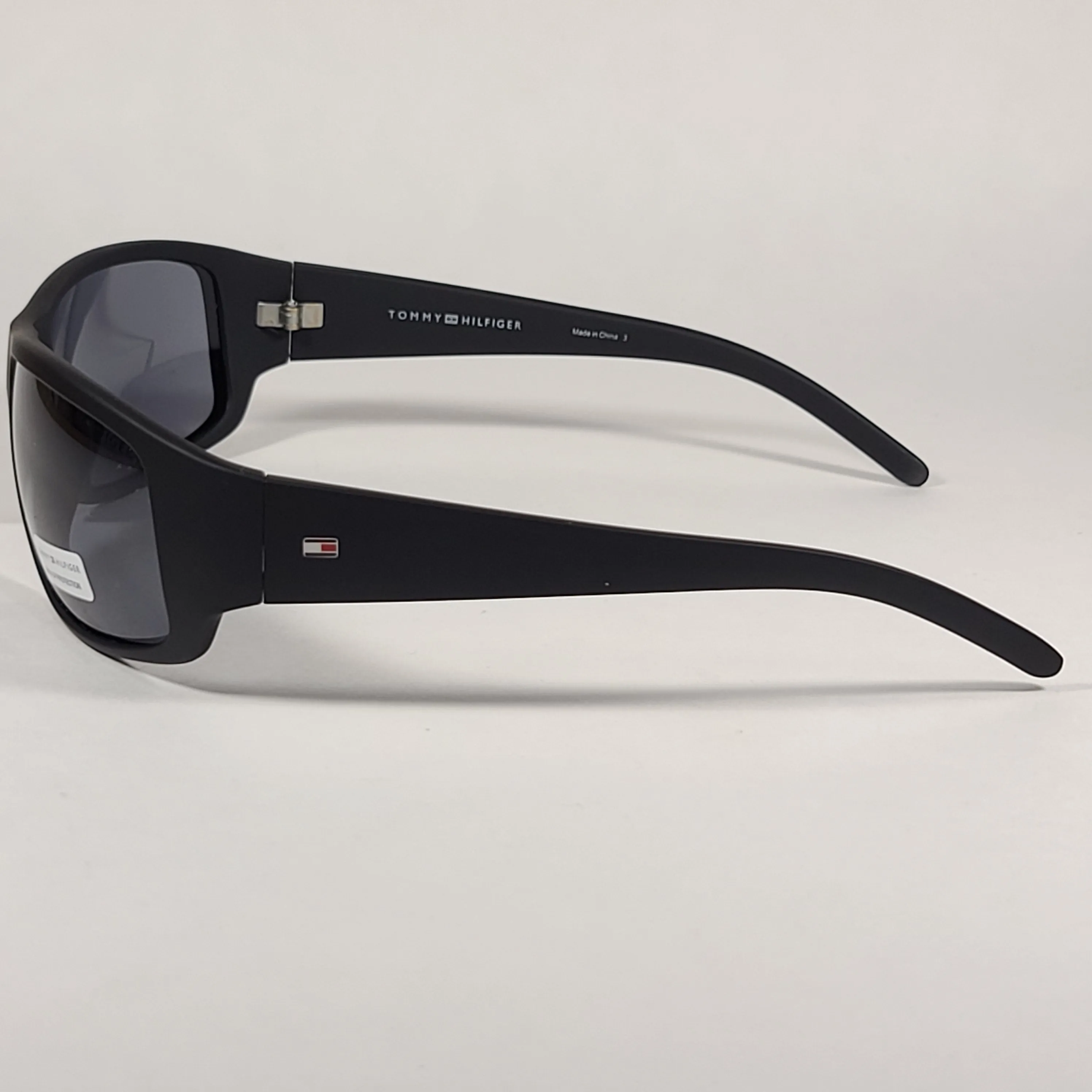 Tommy Hilfiger "Bob" MP OM497 Rectangular Sunglasses Sport Matte Black Gray Lens