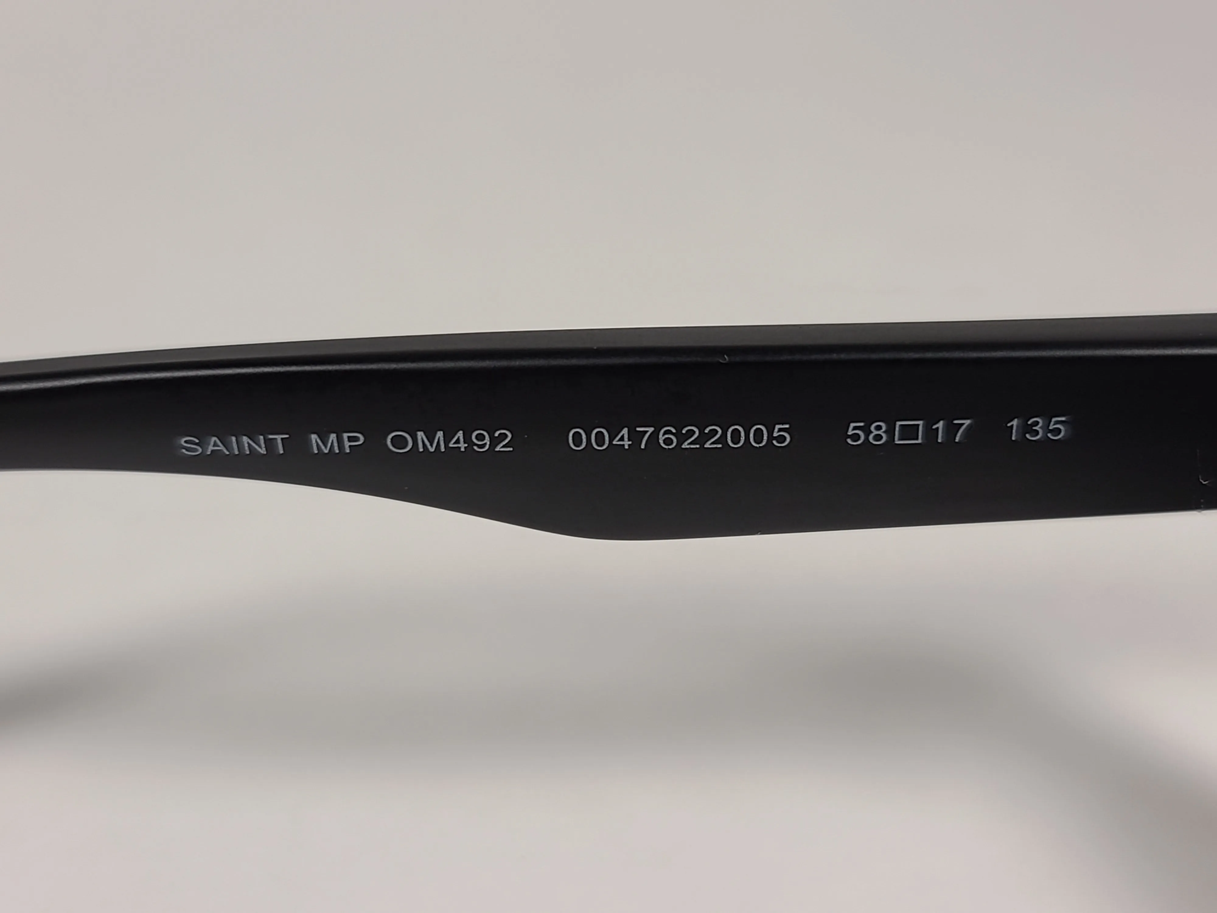 Tommy Hilfiger Saint Rectangular Sunglasses Matte Black Frame Gray Lens SAINT MP OM492