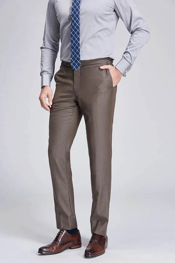 Top Coffee Mens Suits for Business Peak Lapel One Button Mens Suits