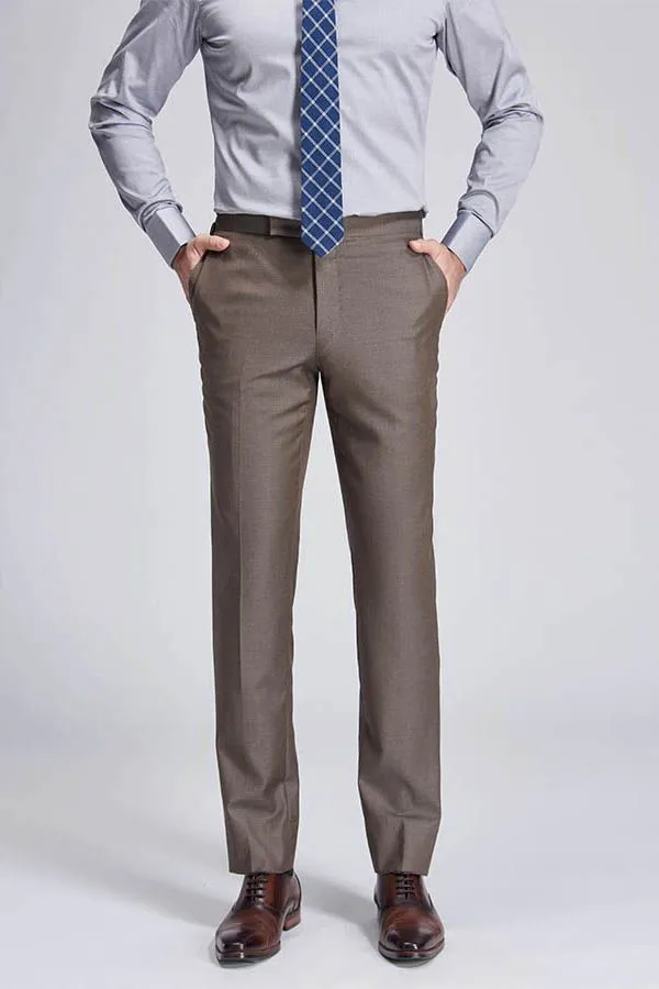 Top Coffee Mens Suits for Business Peak Lapel One Button Mens Suits