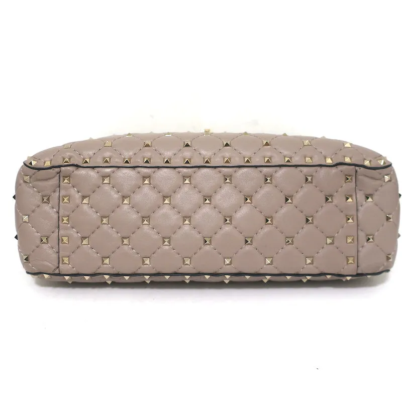 Valentino Large Rockstud Spike Chain Strap Bag Poudre Leather