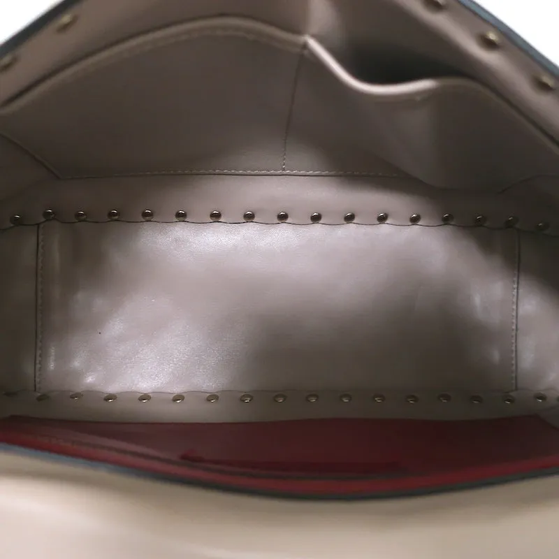 Valentino Large Rockstud Spike Chain Strap Bag Poudre Leather