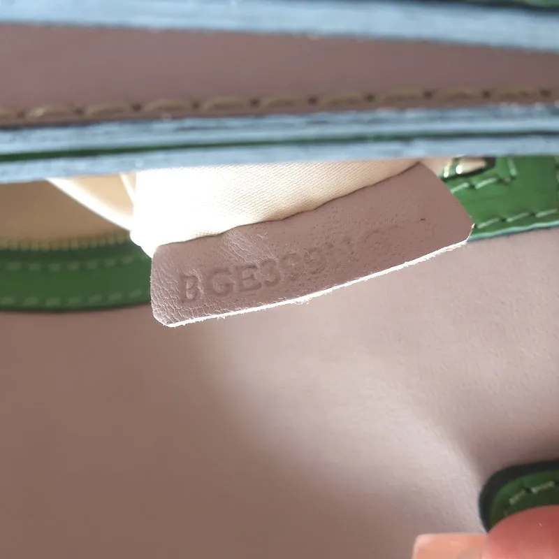Valentino Rockstud Wristlet Clutch Bag Green Leather