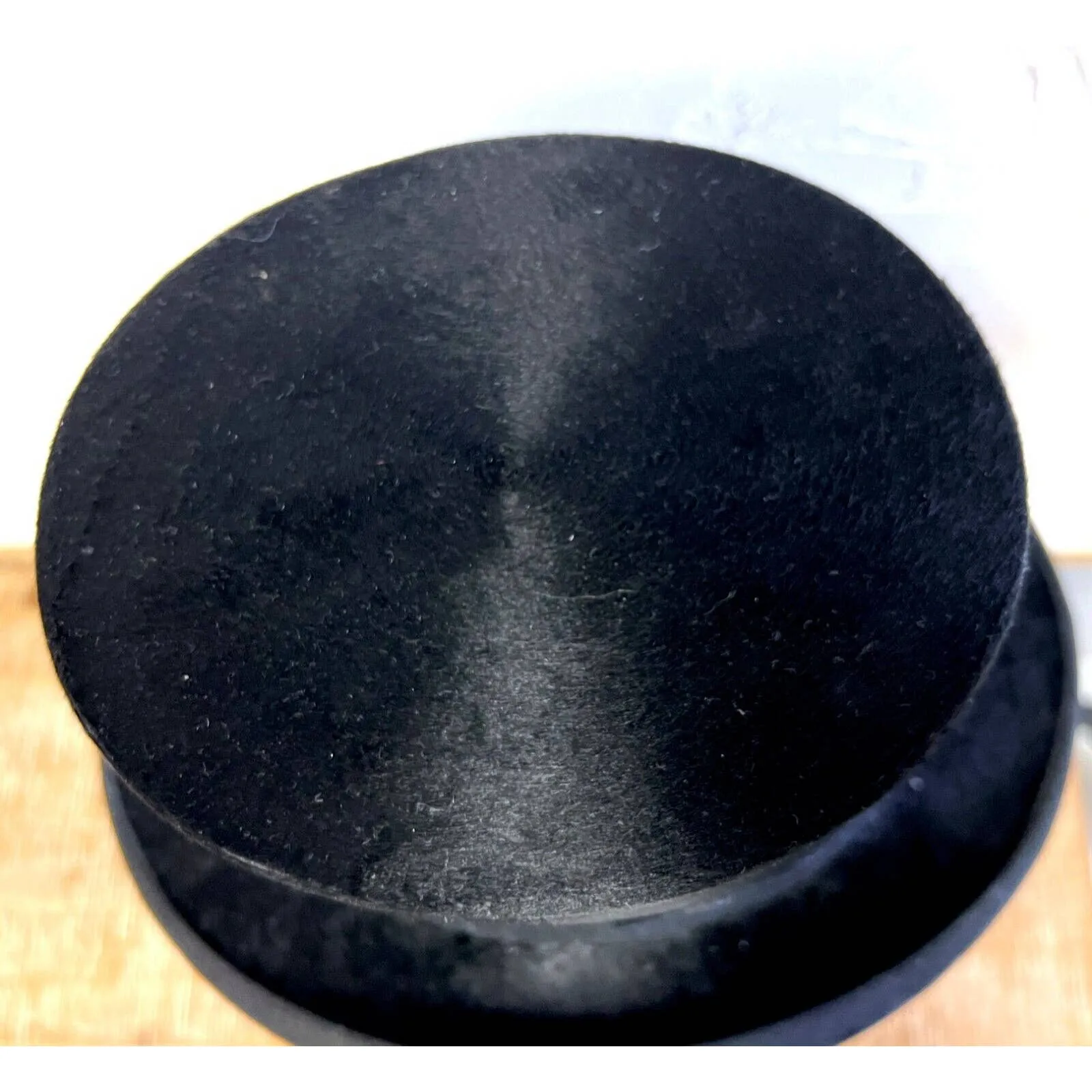 Vintage Select Quality Black Silk Fur Felt Top Hat Mens Size 7 EXCellent Cond