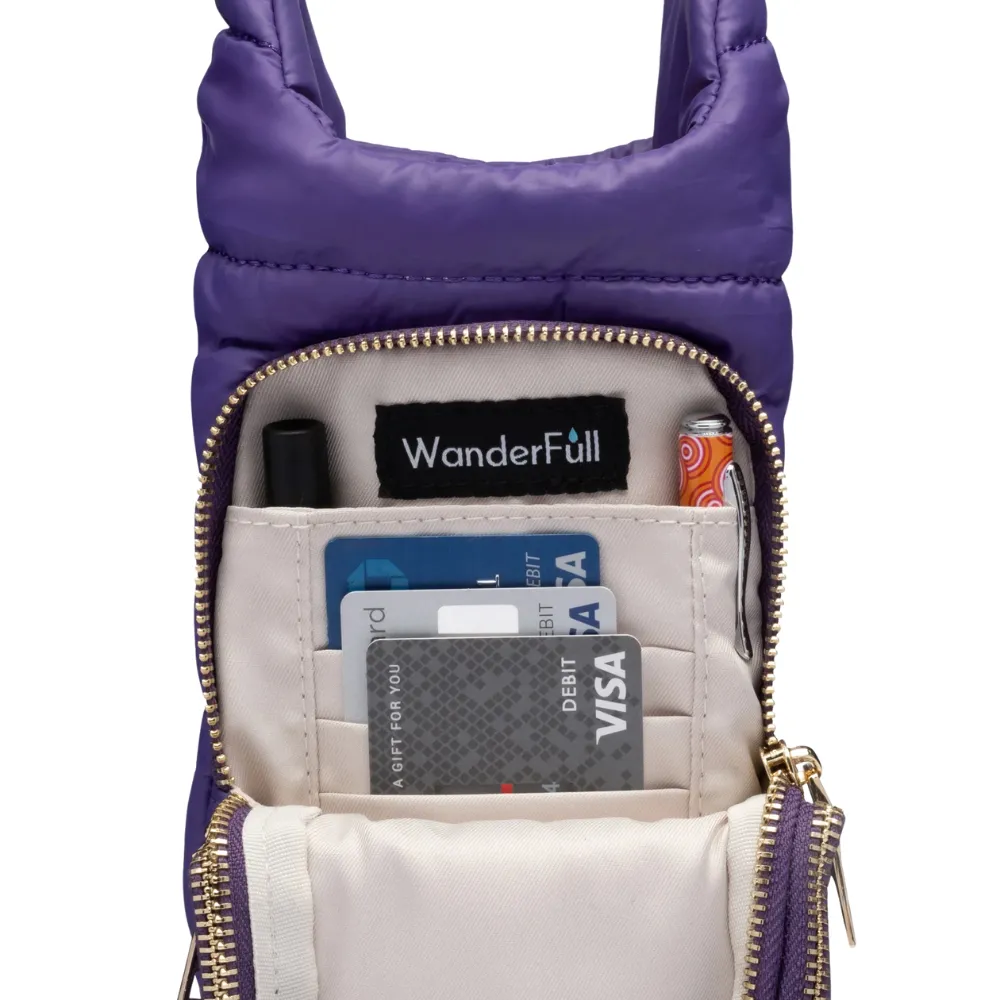 WanderFull Hydrobag Deep Violet With Mardi Gras Solid Strap