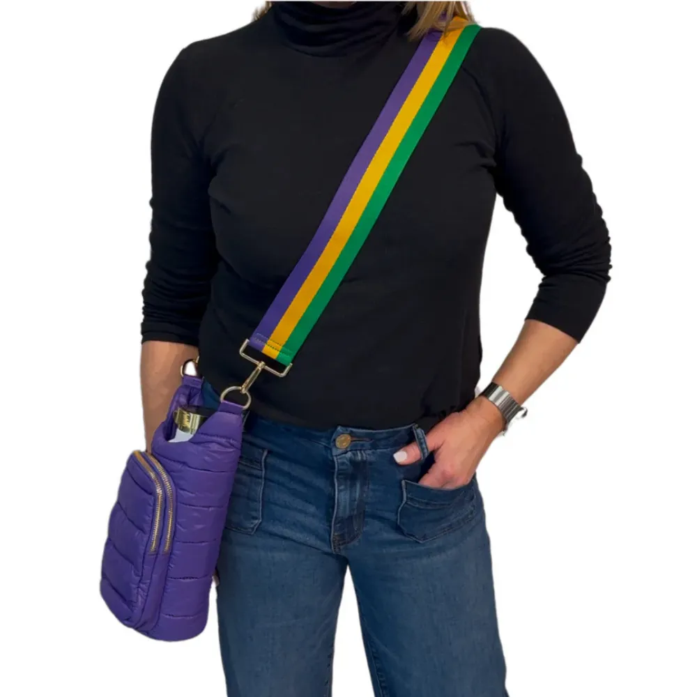 WanderFull Hydrobag Deep Violet With Mardi Gras Solid Strap