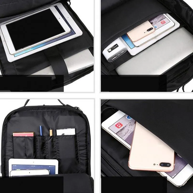 Waterproof USB Professional Laptop Men's Backpack Casual notebook Male sports Travel Bag pack For Men Large Capacity