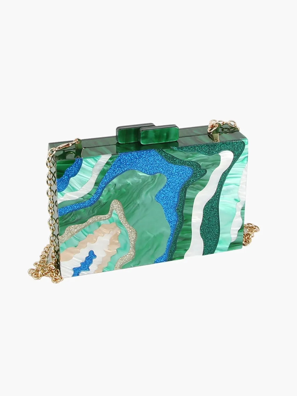 Wavy Acrylic Clutch