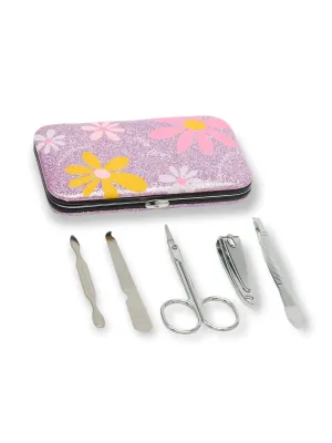 WOMEN'S PURPLE FLOWER NAIL TOOL KIT